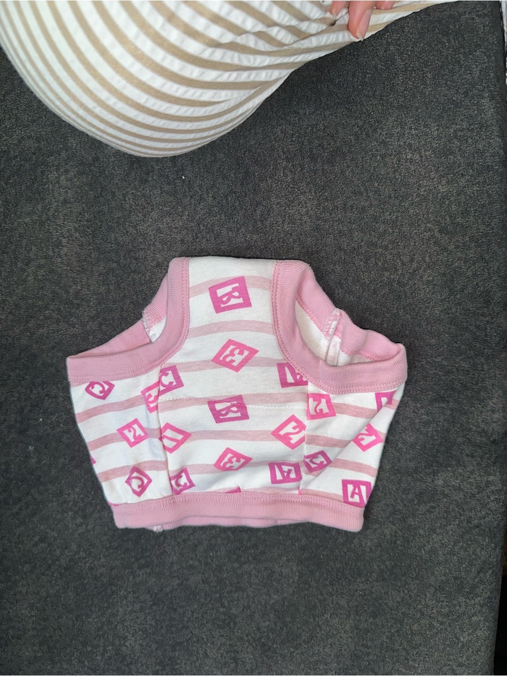 Carter's Pink and White Striped Baby Tank Top